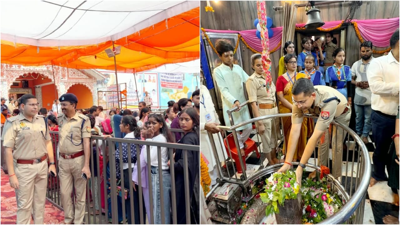 एसपी ने गौरीशंकर मंदिर में की पूजा