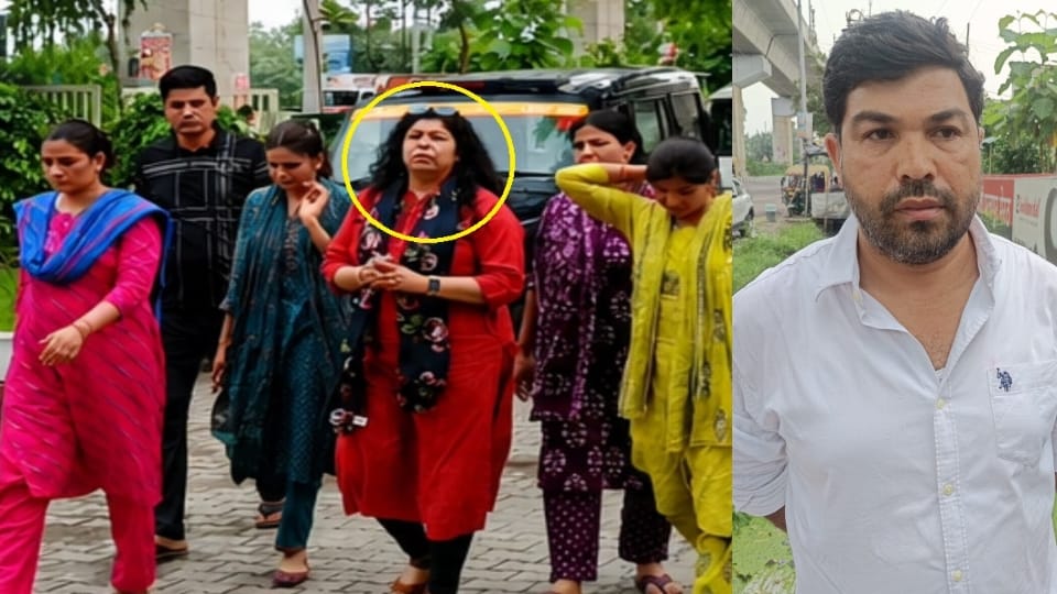 वंदना सिंह का गिरफ्तारी के समय का फोटो।