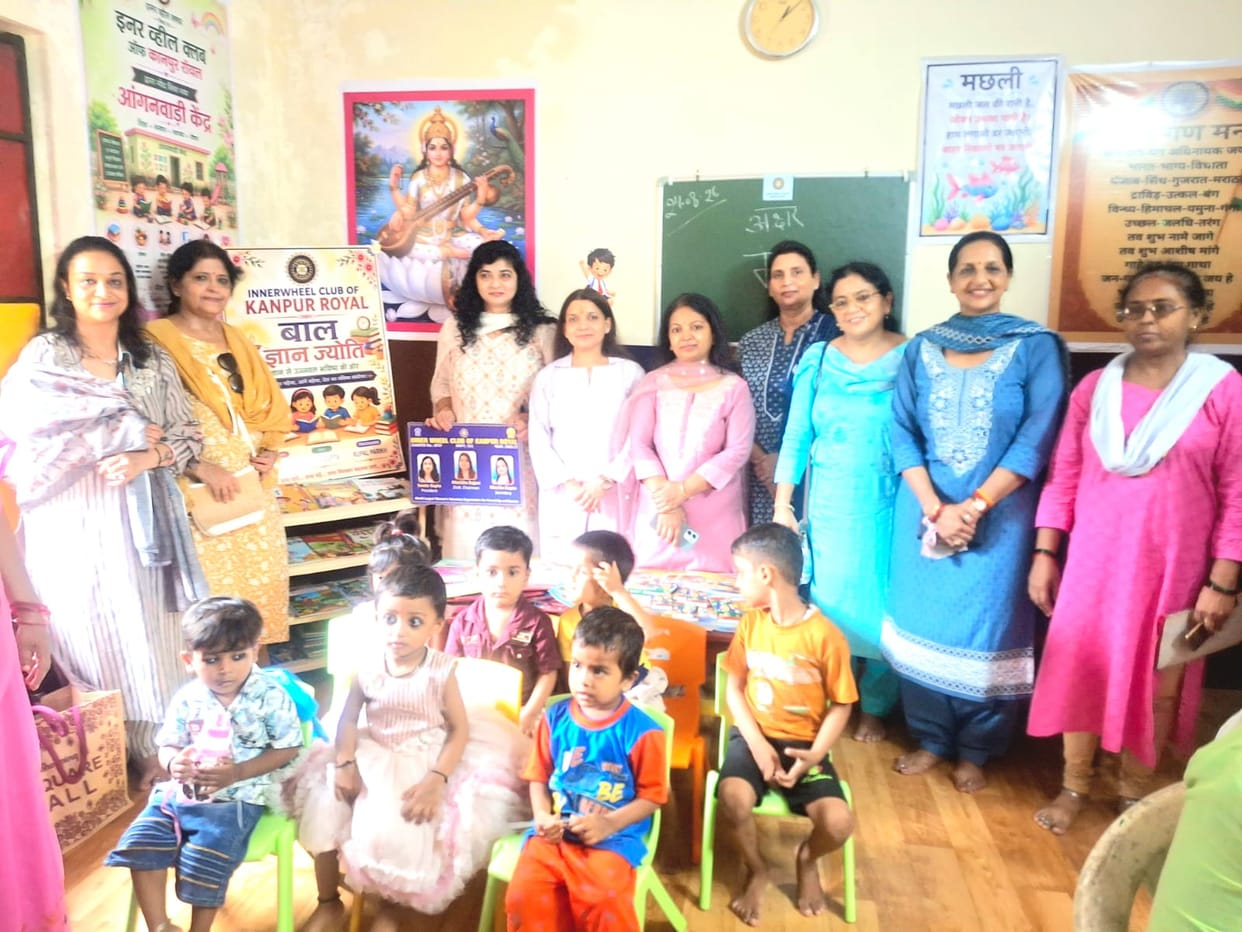 Children's Library Established at Anganwadi Under Bal Gyan Jyoti Initiative