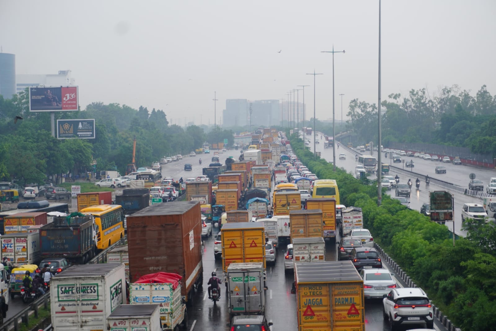 Human life disrupted in Delhi NCR due to continuous rain.