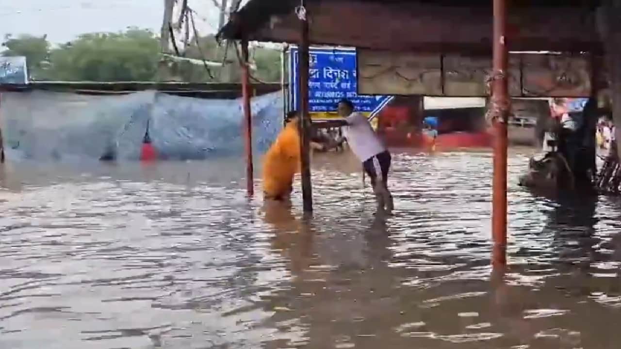 Human life disrupted in Delhi NCR due to continuous rain.