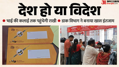 बारिश बेअसर, रिश्तों की डोर मजबूत! वाटरप्रूफ लिफाफे में विदेश तक पहुंचेगी राखी।