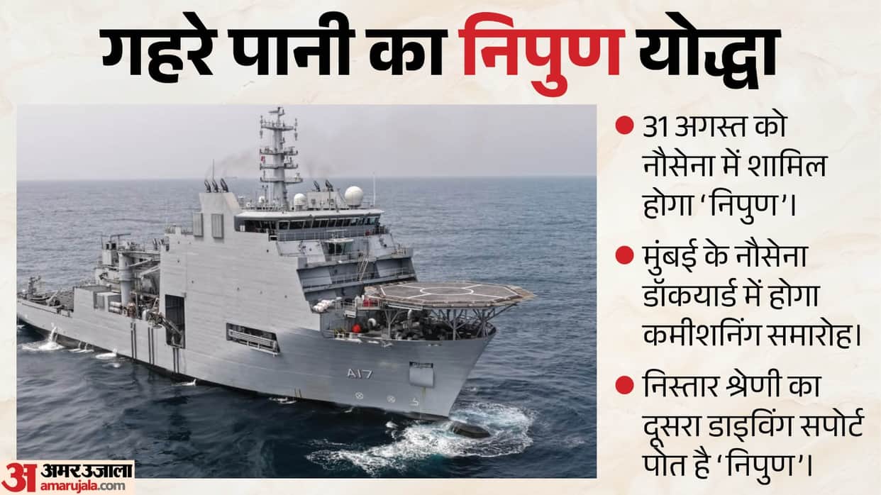Indian Navy Set to Commission Indigenous Diving Support Vessel ‘Nipun’ on Aug 31