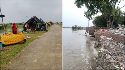 सड़क किनारे रह रहे परिवार