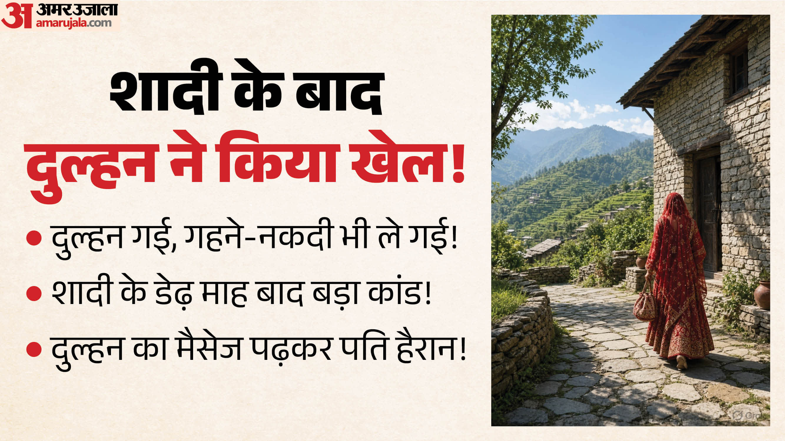 गहने और नकदी लेकर दुल्हन फरार