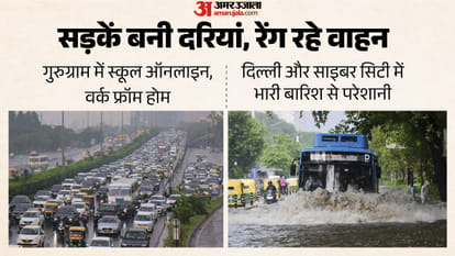 Heavy rain in Delhi-Gurugram