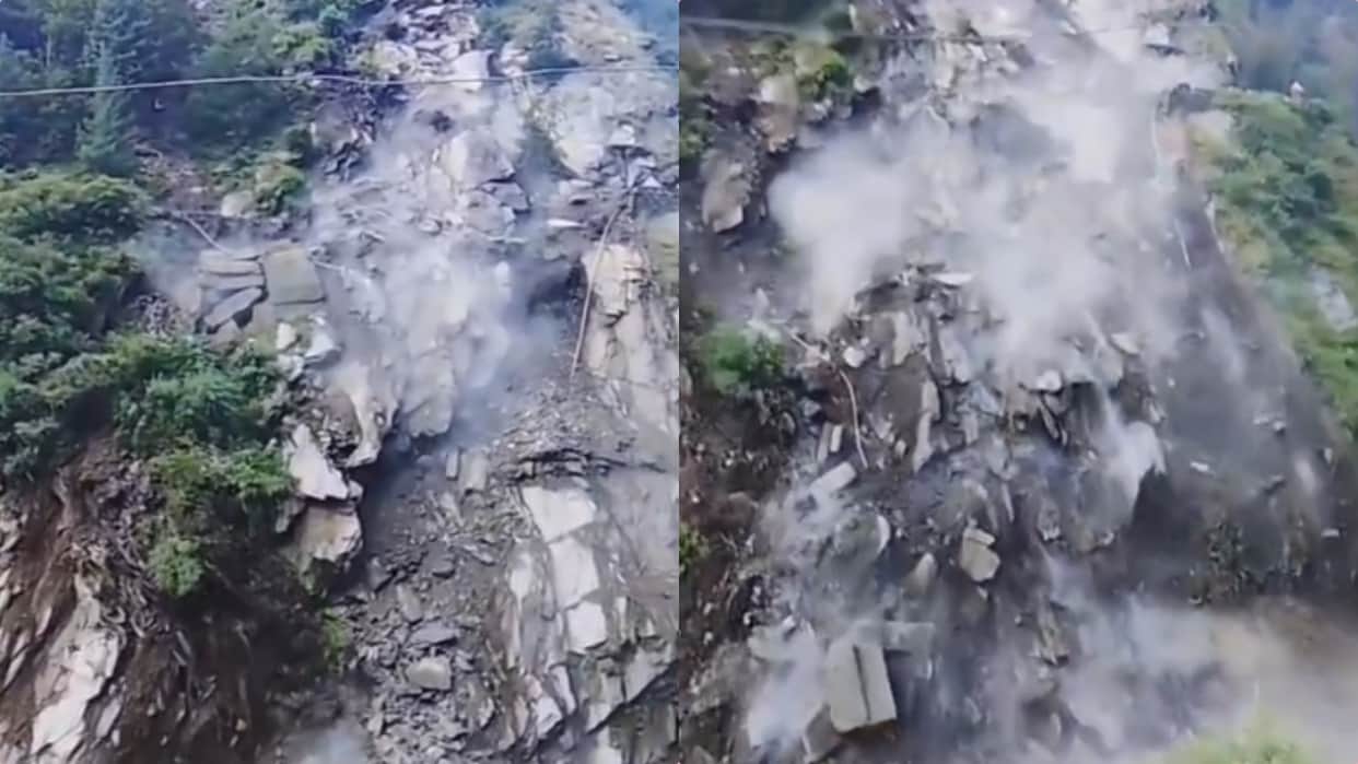 luna samra road landslide chamba four panchayats connectivity cut