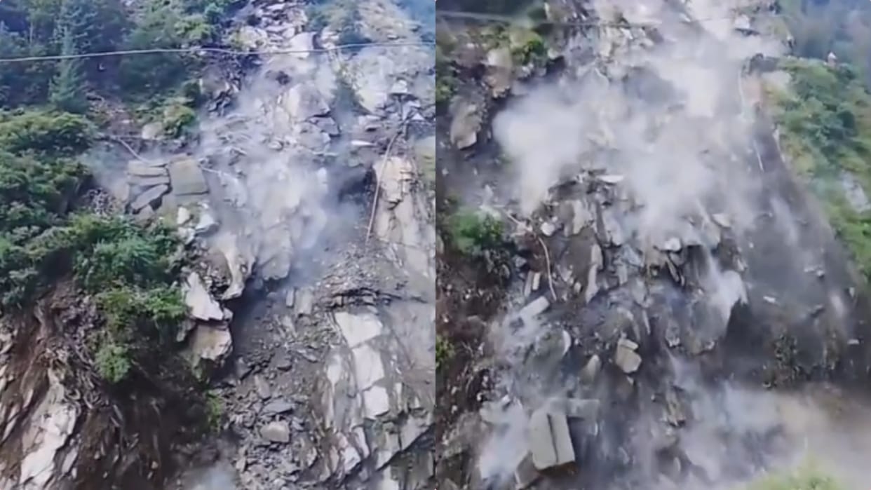 luna samra road landslide chamba four panchayats connectivity cut