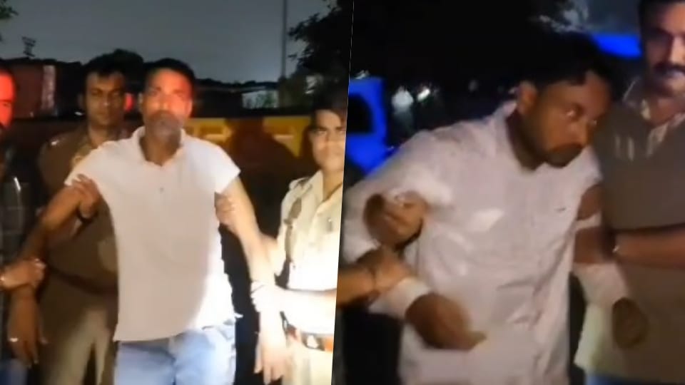 पुलिस की गिरफ्त में आरोपी