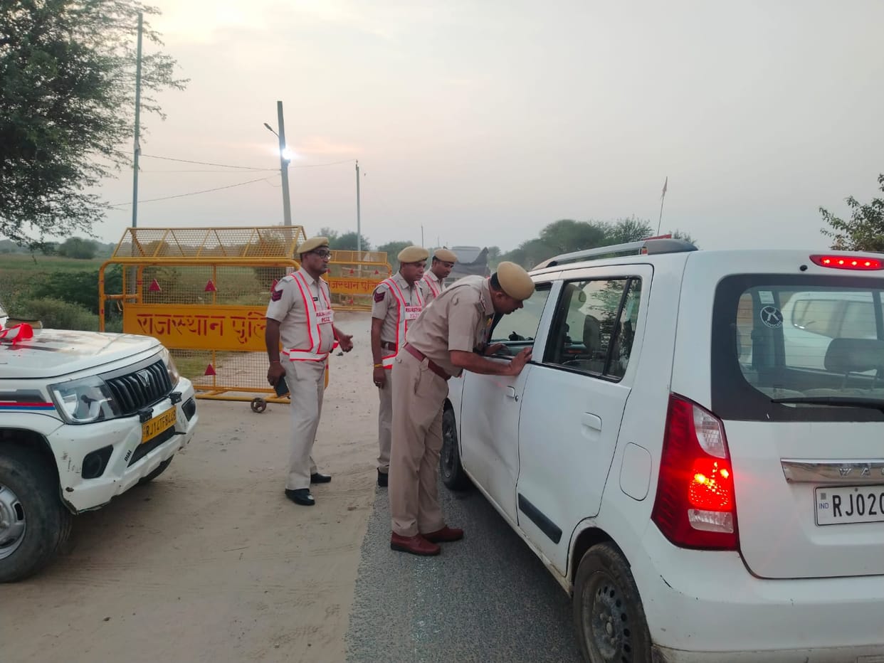 Rajasthan Police Intensifies Crackdown Ahead of Civic Polls, Checks Over 50,000 Vehicles at 929 Points