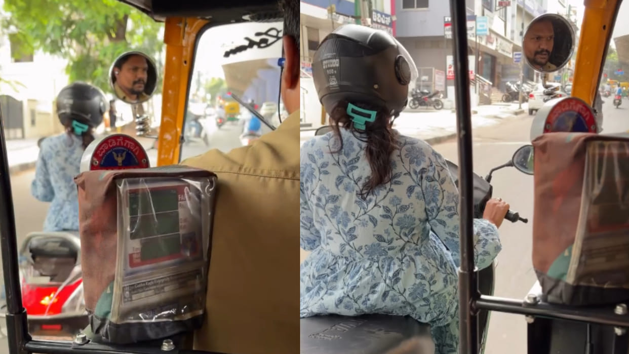 Bengaluru auto driver helped woman with broken down scooty video goes viral on internet