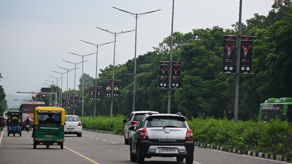 Private promotion guise of government sponsorship 320 banners put up against permission for 35 Chandigarh