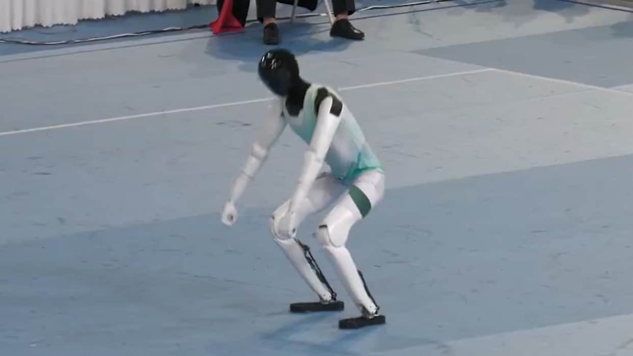 china humanoid robot games 2026 robot backflip kungfu moves video