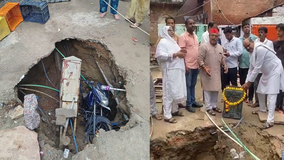 Agra Pothole Puja: SP Targets Nagar Nigam Over Poor Roads