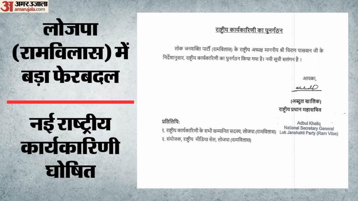 chirag paswan new ljp ram vilas national executive sanjay vivek bihar president full list