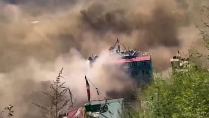 Glacier burst Tibet causes devastation Nepal Hydropower project villages washed away thousands missing.