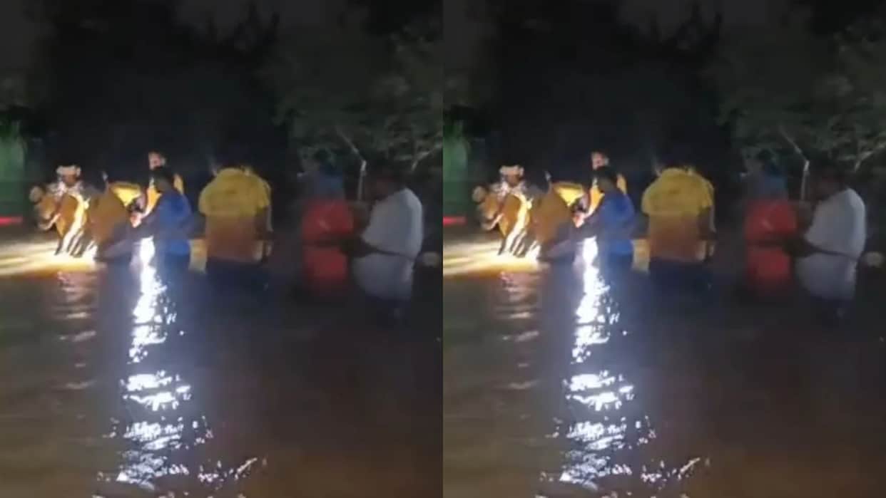 Odisha Flood Car Gets Trapped in Fast-Moving Floodwater Two Rescued
