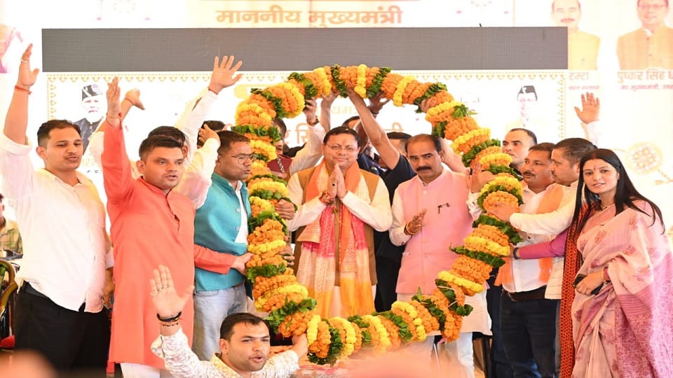 CM Pushkar Singh Dhami reached Dhura by road