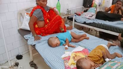 Healthcare system in shambles Renovation work underway in children ward in mirzapur