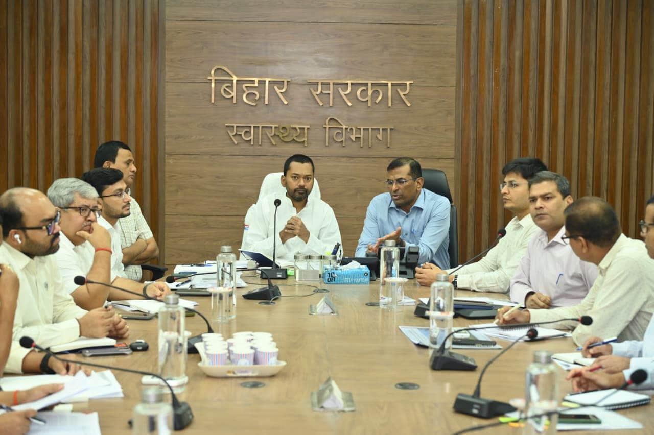 राज्य में बिहार: संभावित बाढ़ की स्थिति की समीक्षा की गई।