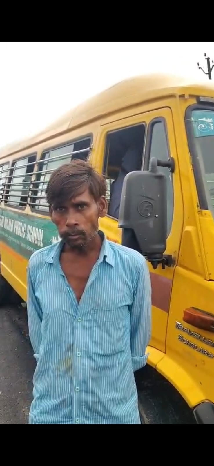 School Bus Climbs Divider After Tyre Burst Near Ata Toll Plaza, Six Students Safe