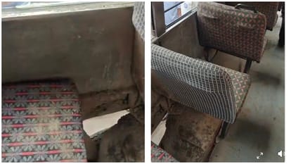 निजी स्कूल की चलती बस के फर्श में बने छेद में फंसी बच्ची की गर्दन