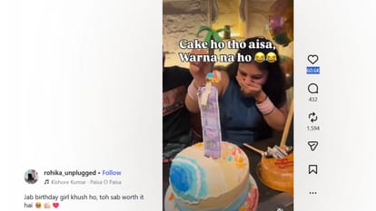 viral birthday cake surprise husband wife with money cake