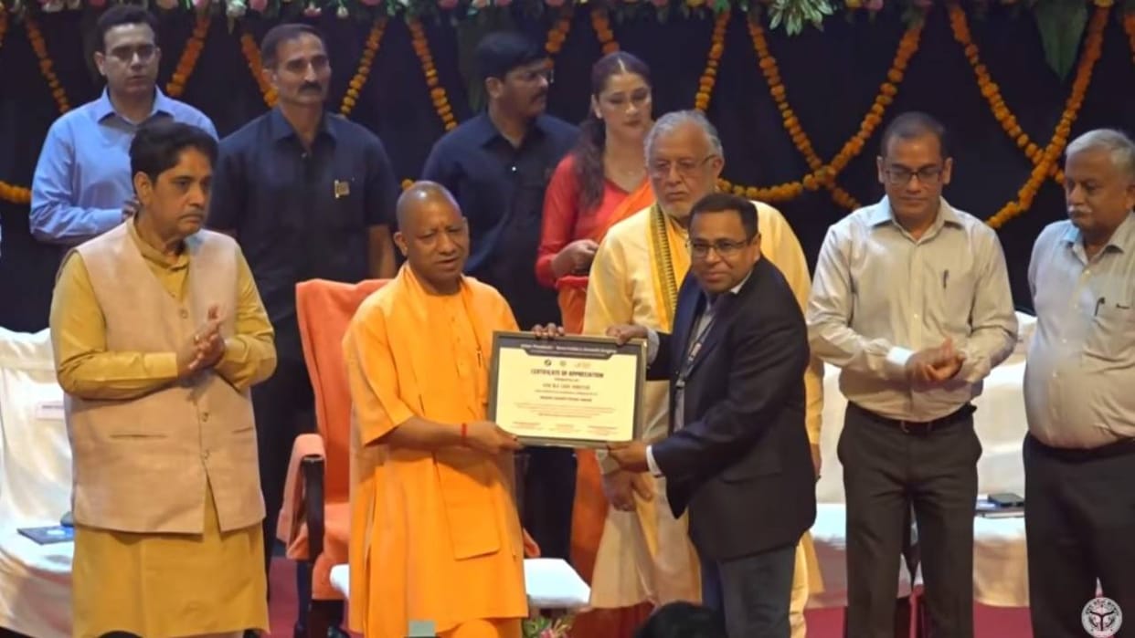 UP: CM Yogi launches UP Startup Mission portal, distributes incentive funds.
