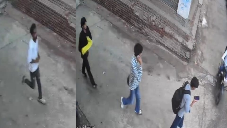 नए वीडियो में वारदात करने के बाद आराम से जाते दिखाई दे रहे चारों हत्यारे।