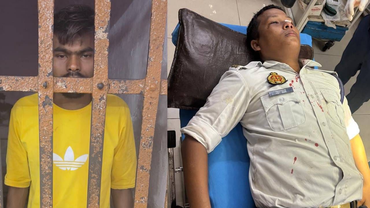 पुलिस ने आरोपी को पकड़ लिया।