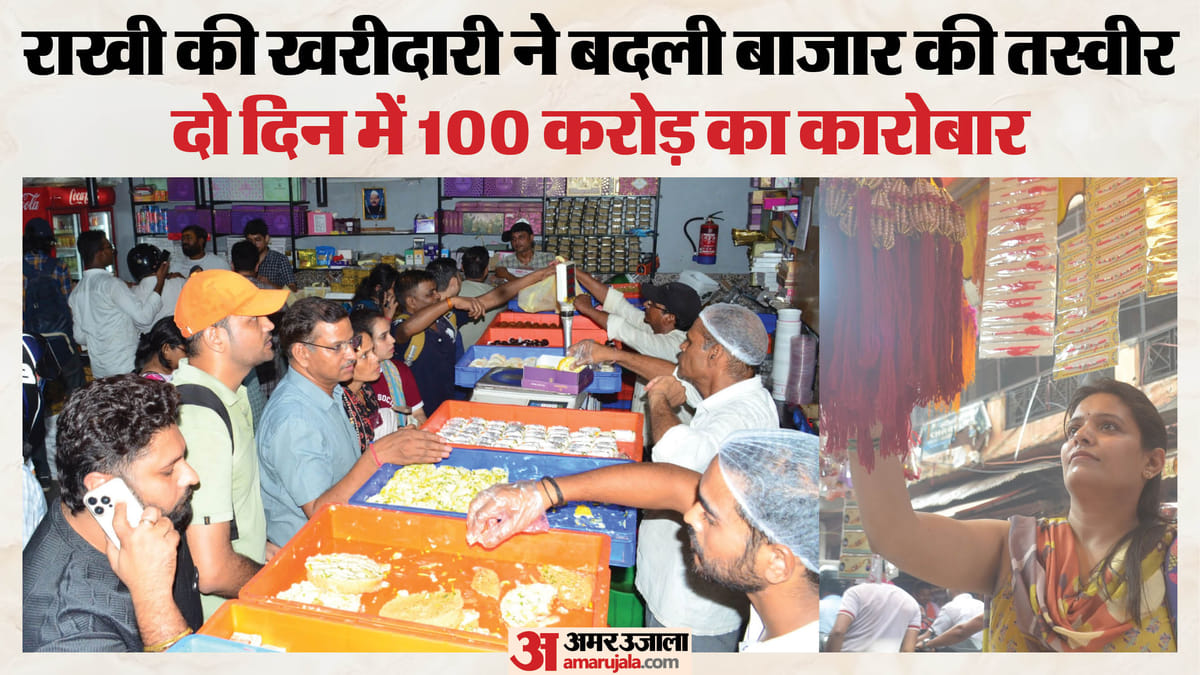 रक्षाबंधन पर धनवर्षा: बाजारों में बंपर खरीदारी, मिठाई से ज्वेलरी तक...100 करोड़ के पार पहुंचा कारोबार