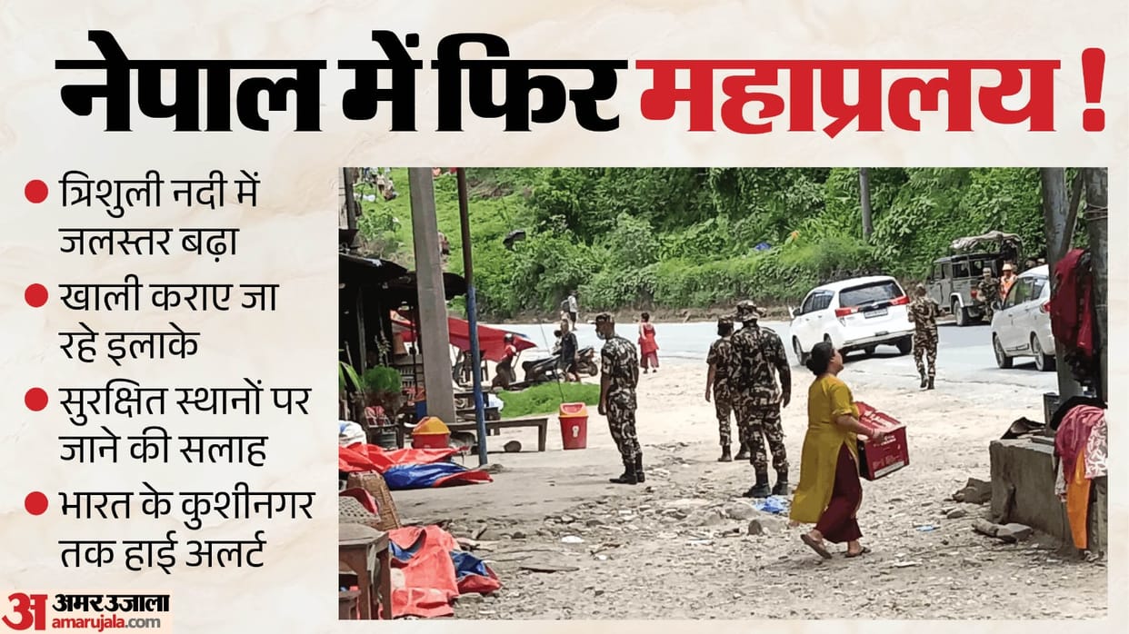 Water levels rise in Nepal Phurke Khola and Trishuli River high alert issued extending to Kushinagar
