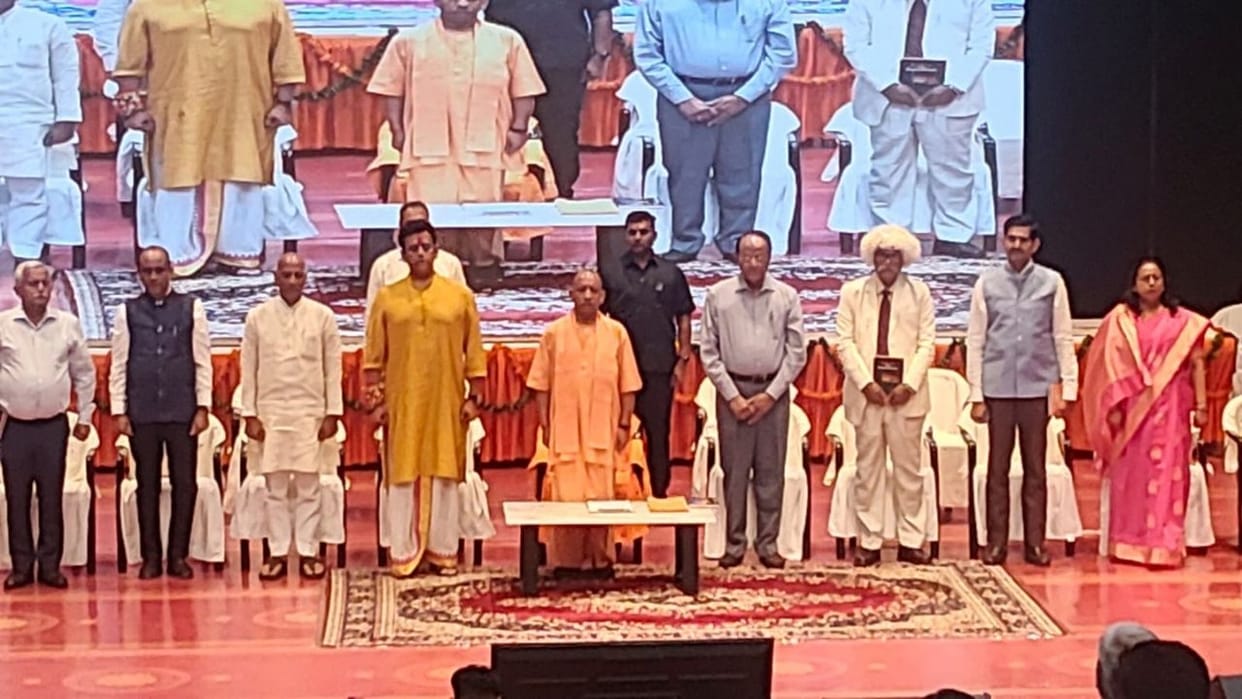 CM Yogi Adityanath attended fifth foundation day ceremony of Mahayogi Gorakhnath University in Gorakhpur
