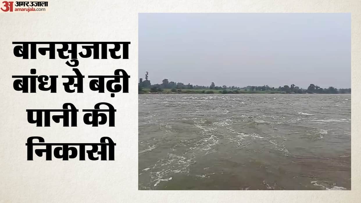 Water level of Bansujara Dam rises water released into Dhasan River by opening 8 gates