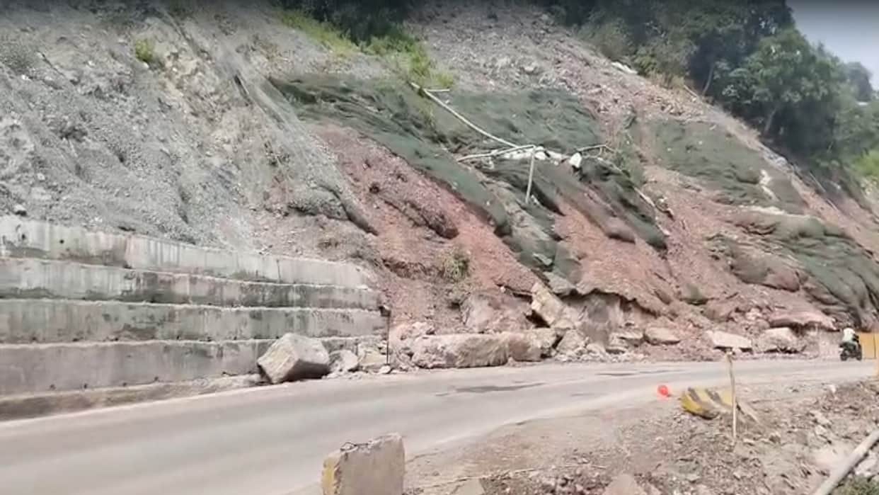 Danger Looms Again at Chakkimor: Debris Slides, Concrete Retaining Walls Break, and Safety Sheets Tear'