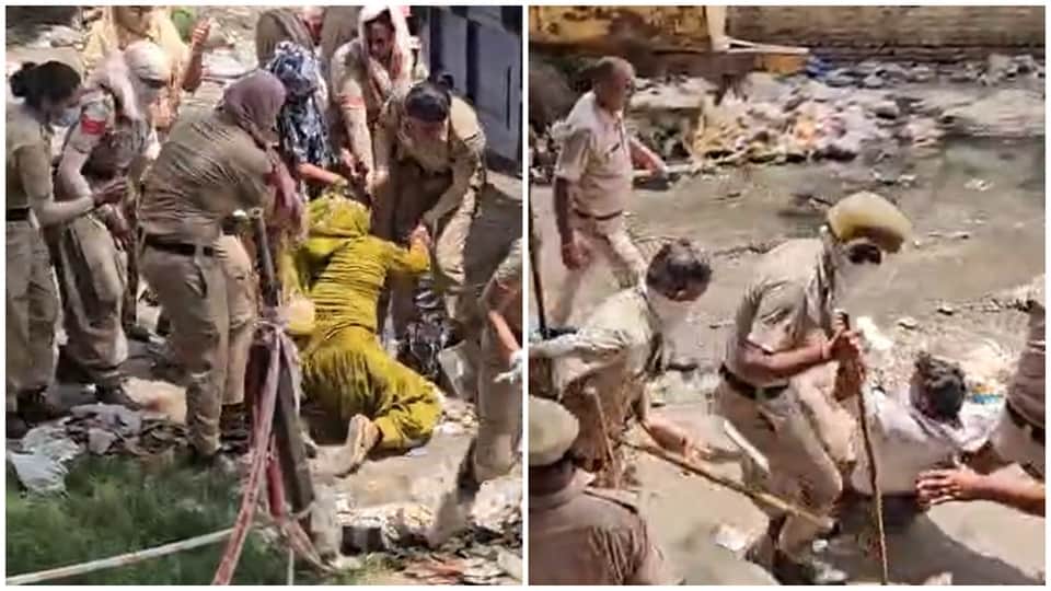 Clash between police and sanitation workers over garbage collection in Karnal