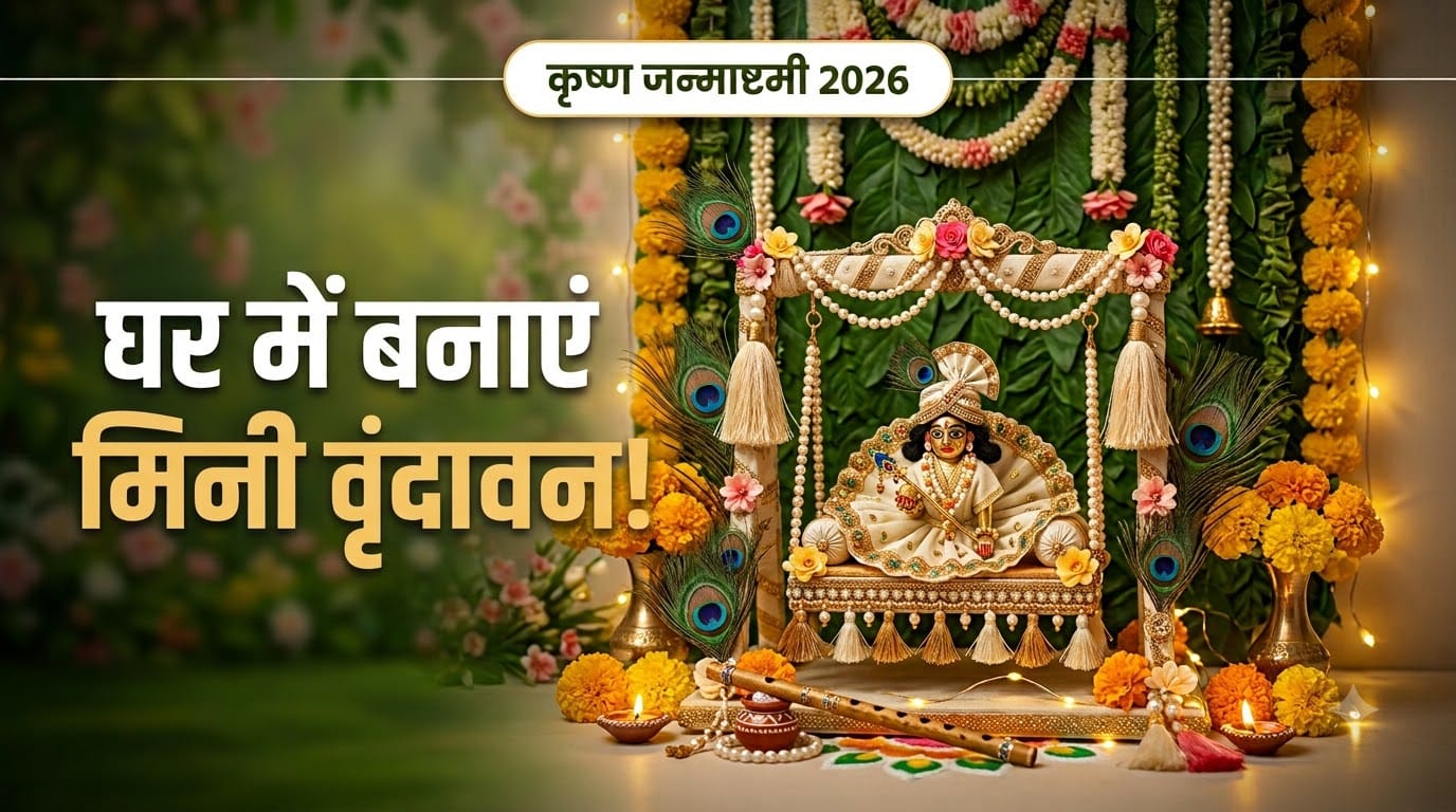 Janmashtami Decoration Ideas: Create a Beautiful Krishna Corner at Home Make It Mini Vrindavan