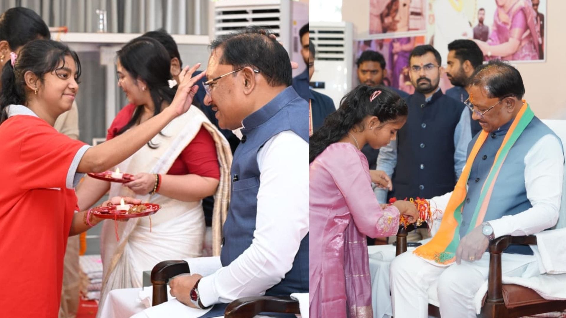 मुख्यमंत्री निवास में मनाया गया रक्षाबंधन पर्व