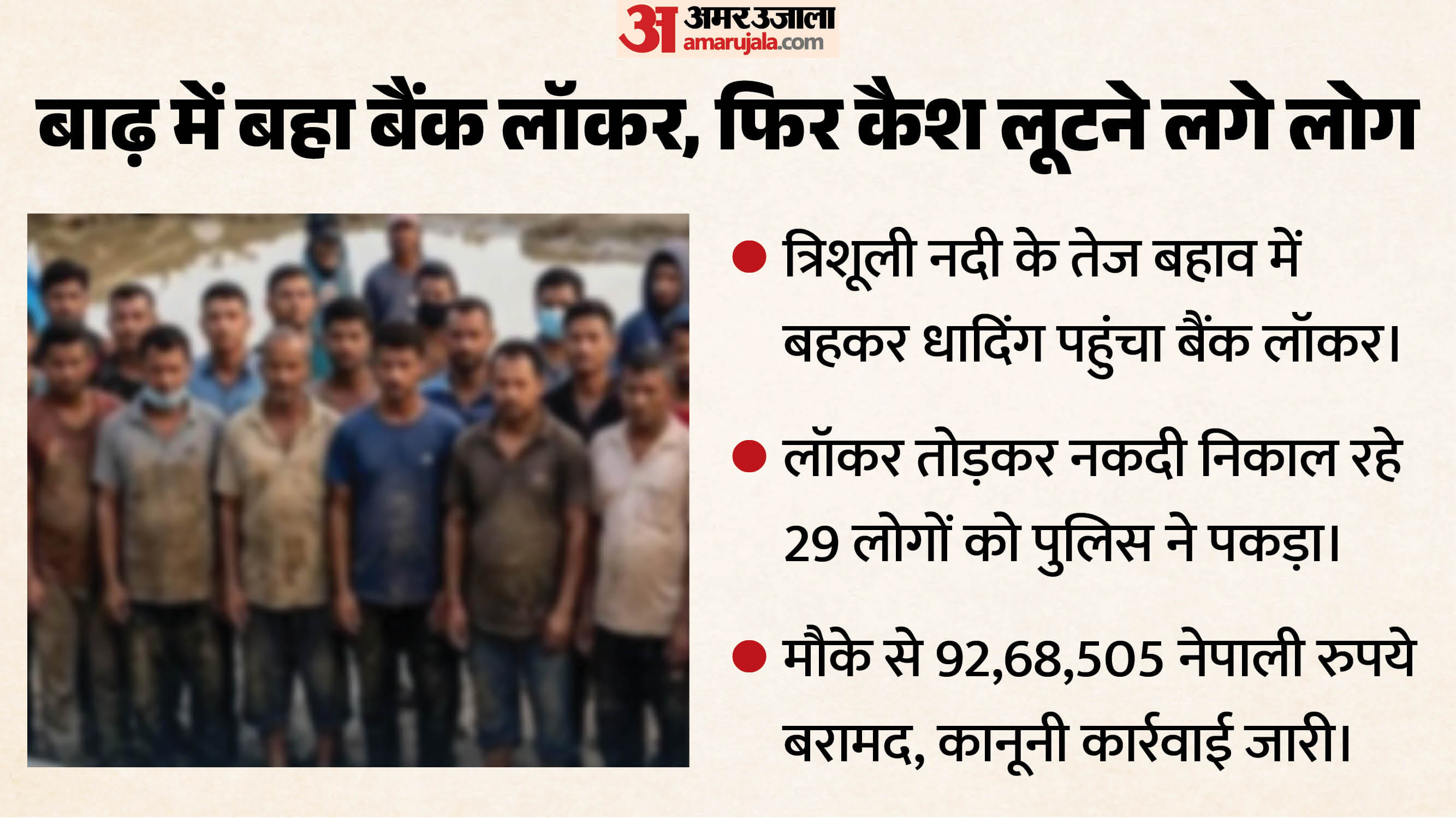 नेपाल में बैंक लॉकर लूटने वाले लोग गिरफ्तार