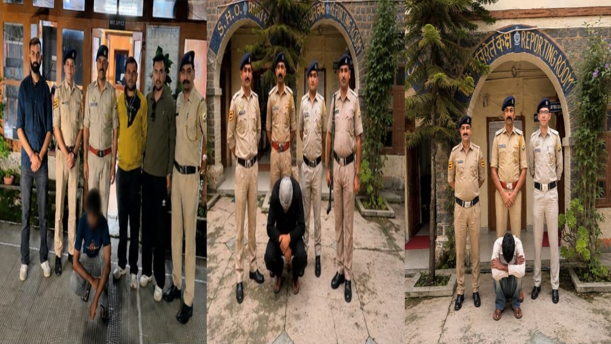 Major crackdown by Shimla Police against drugs; nine smugglers from three interstate drug networks arrested.