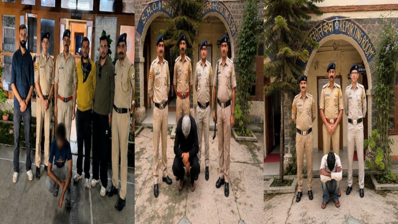 तीन अंतरराज्यीय चिट्टा तस्करों को किया गिरफ्तार।