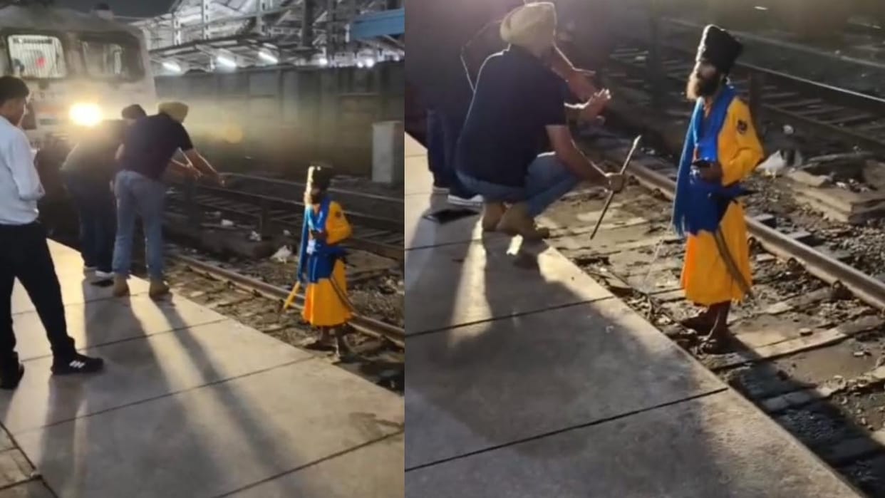 Jhansi: A Nihang Sikh carrying a sword jumped onto the tracks and halted the Duronto Express