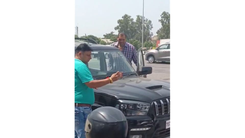 The Great Khali's car involved in a collision on GT Road in Panipat.