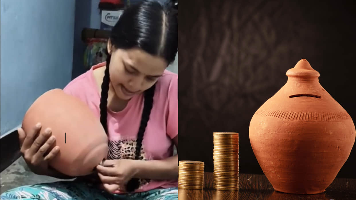 Up girl saved money for 9 years in piggy bank gullak and bought a plot viral video