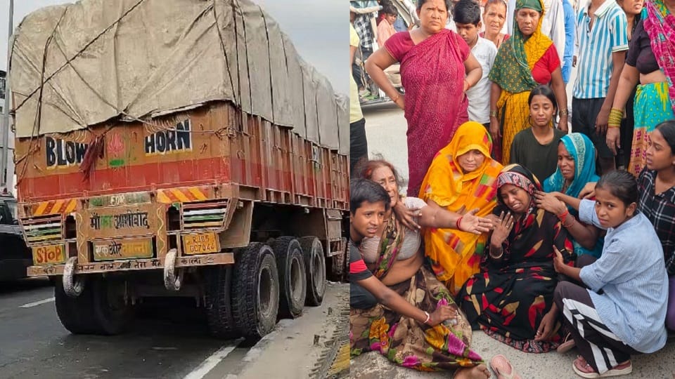 speeding truck mowed down two youths on  highway in Agra