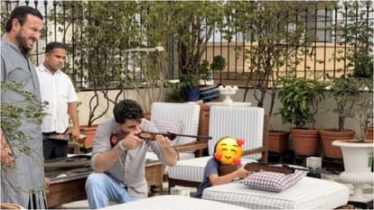Saif Ali Khan Kids Ibrahim Ali Khan and sara Sunday Target Practice shares Photos On social Media
