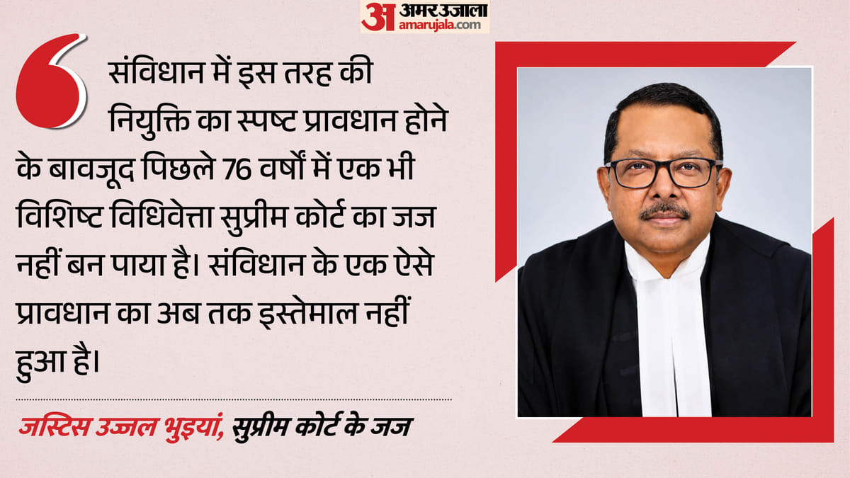 सुप्रीम कोर्ट: शीर्ष अदालत में 76 साल से एक भी 'विशिष्ट विधिवेत्ता' नहीं बना जज, जस्टिस भुइयां ने जताया अफसोस