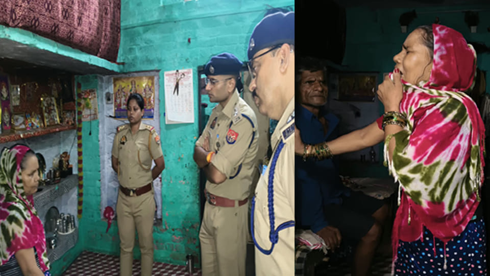 मौके पर जानकारी करती पुलिस