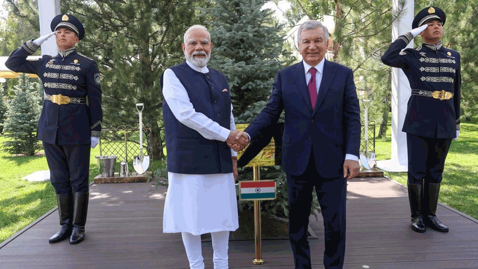 पीेएम मोदी का उज्बेकिस्तान दौरा।