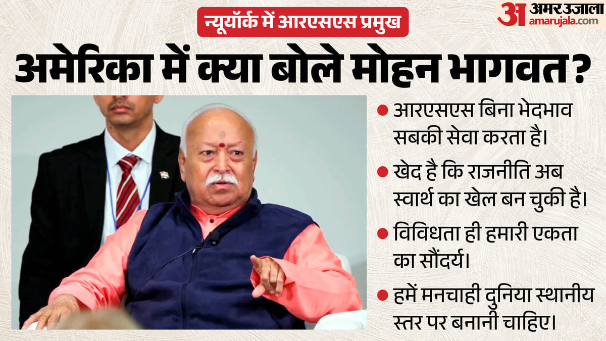 मोहन भागवत के अमेरिका दौरे की झलकियां: किन बातों पर आरएसएस प्रमुख का जोर, ओवैसी-कांग्रेस की प्रतिक्रिया क्या?